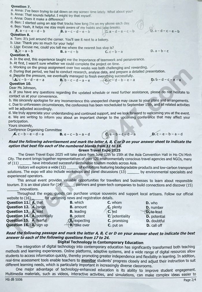 De thi thu tot nghiep THPT 2026 mon Anh - TP Hue