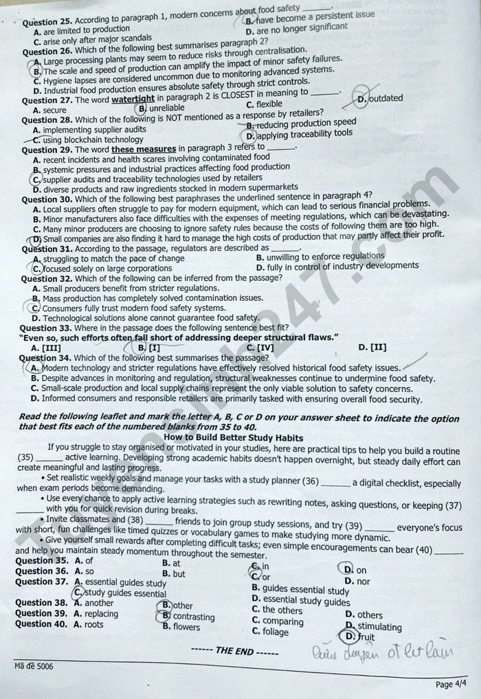 De thi thu tot nghiep THPT 2026 mon Anh - TP Hue