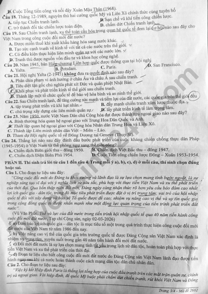 De thi thu mon Su tot nghiep THPT 2026 thanh pho Hue