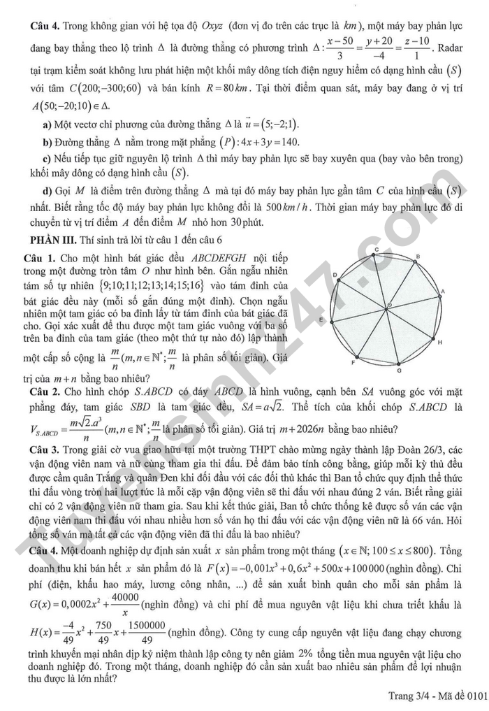 De thi thu tot nghiep THPT 2026 mon Toan - So GDDT Cao Bang