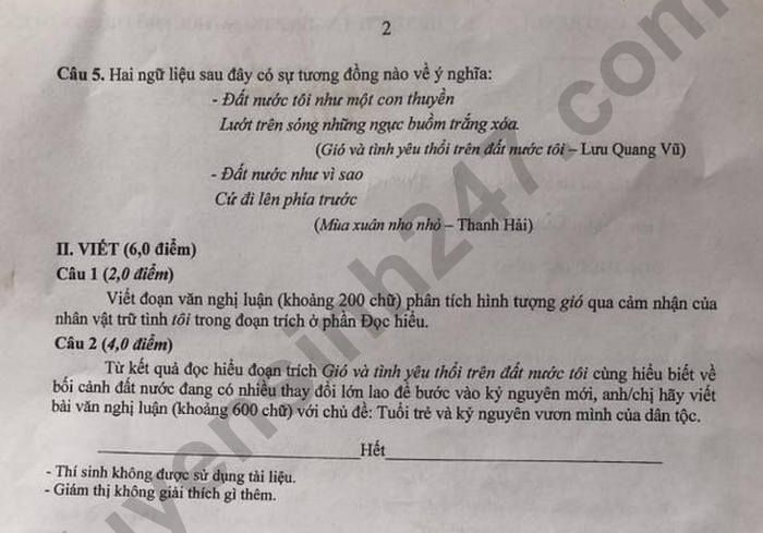 De thi thu mon Van tot nghiep THPT 2026 - So GDDT Cao Bang