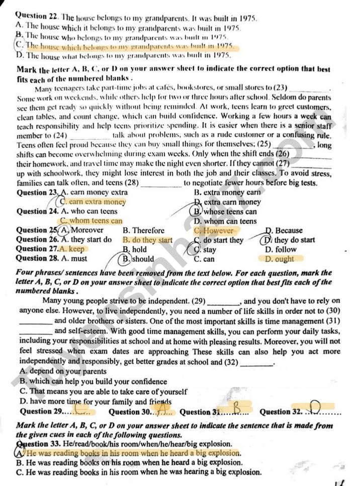 De thi hoc ki 2 lop 9 mon Anh 2026 - THCS Giap Bat