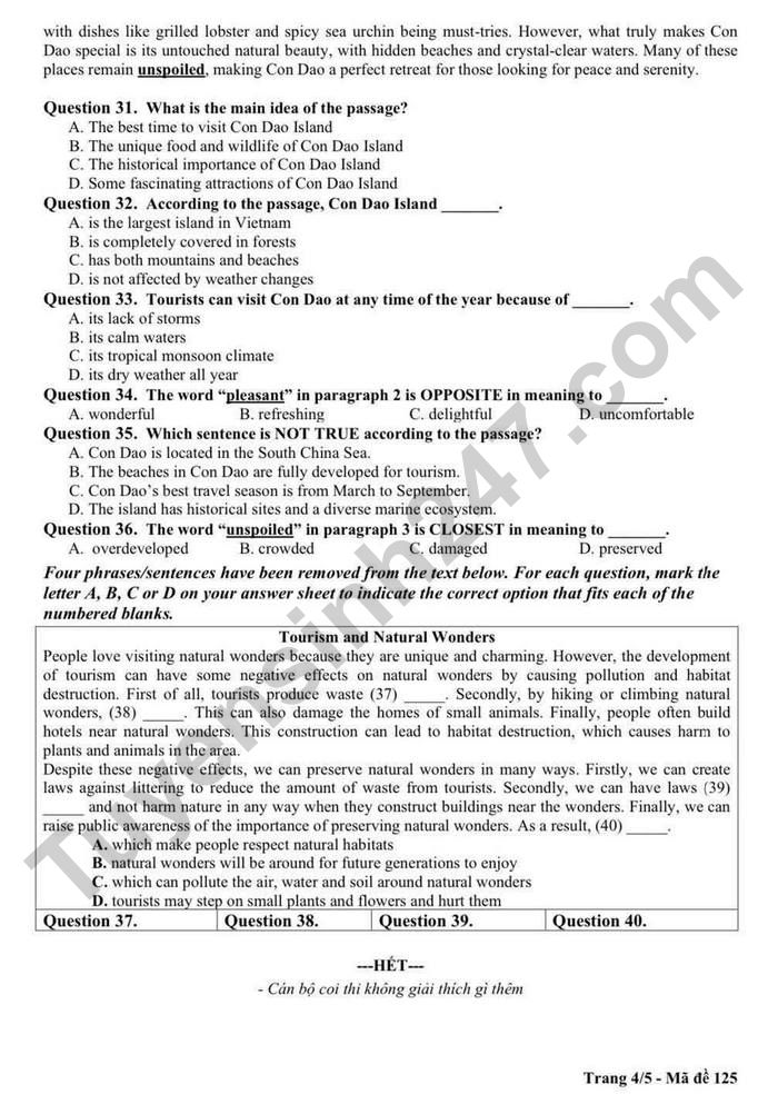 De thi thu vao lop 10 mon Anh 2026 - THCS Thai Thinh