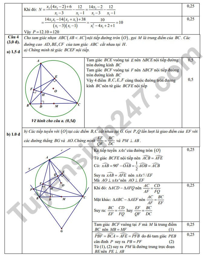 De thi thu vao lop 10 mon Toan 2026 - THCS Quynh Phuong (co dap an)