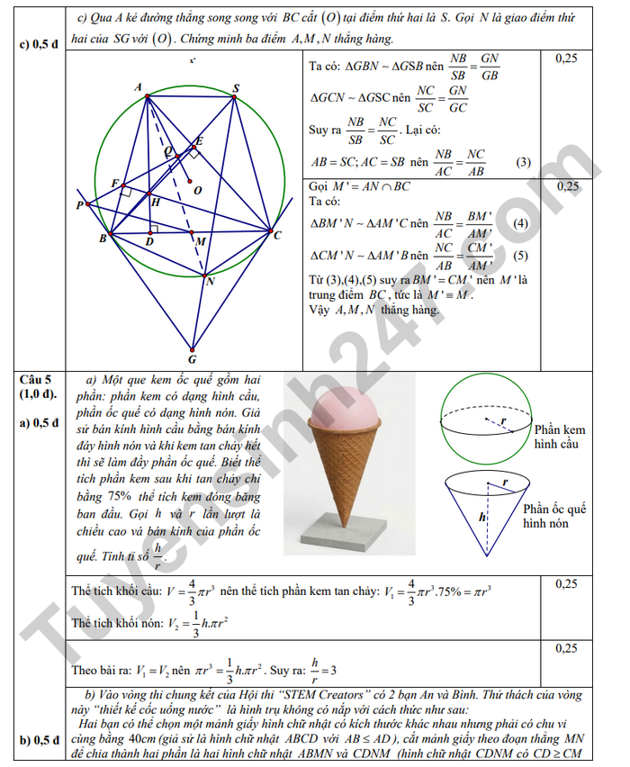 De thi thu vao lop 10 mon Toan 2026 - THCS Quynh Phuong (co dap an)