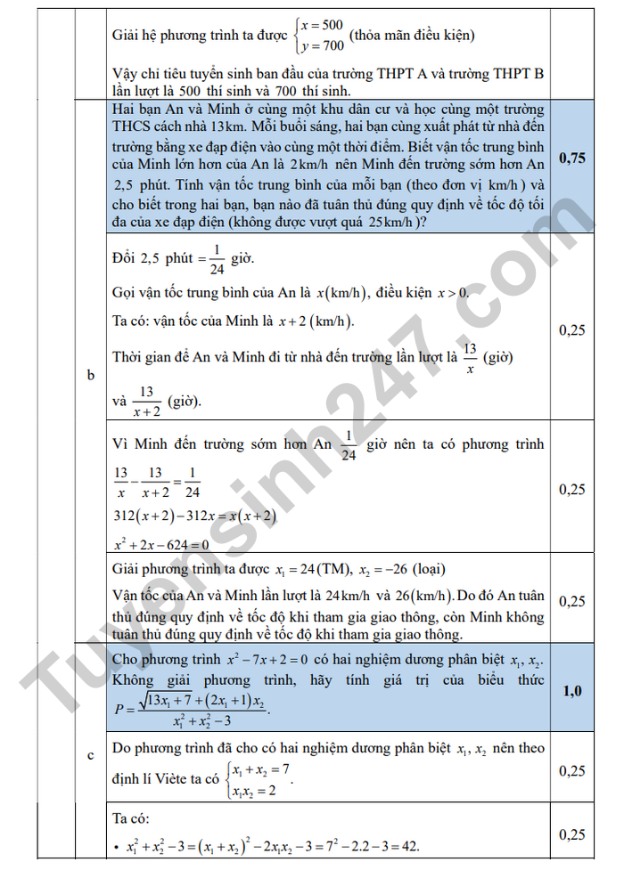 De thi thu mon Toan vao lop 10 lan 2 nam 2026 - THCS Hoa Hieu 2