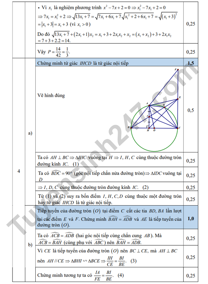 De thi thu mon Toan vao lop 10 lan 2 nam 2026 - THCS Hoa Hieu 2