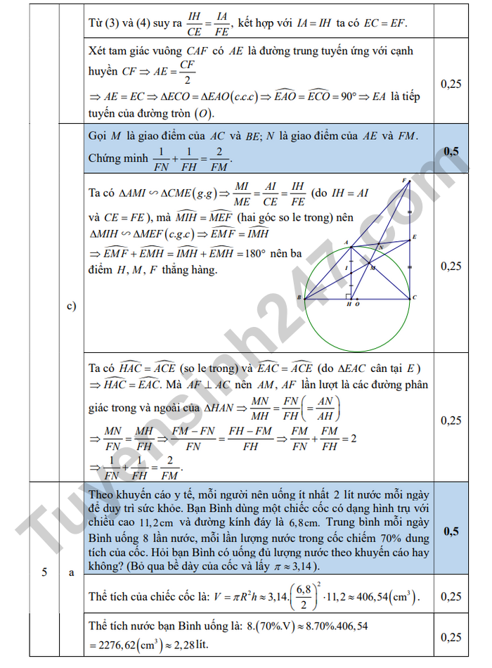 De thi thu mon Toan vao lop 10 lan 2 nam 2026 - THCS Hoa Hieu 2