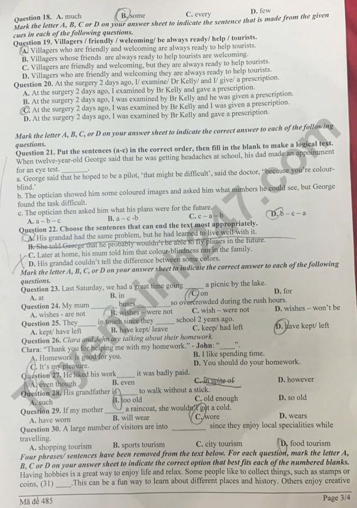 De thi hoc ki 2 mon Anh lop 9 THCS Phuong Liet 2026