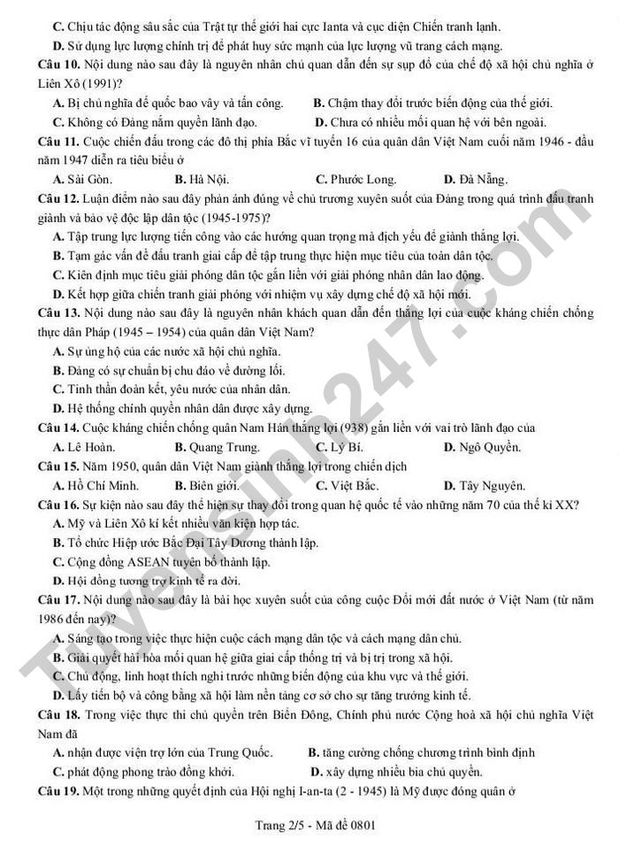 De thi thu mon Su tot nghiep THPT 2026 - Cum chuyen mon 2 Dak Lak