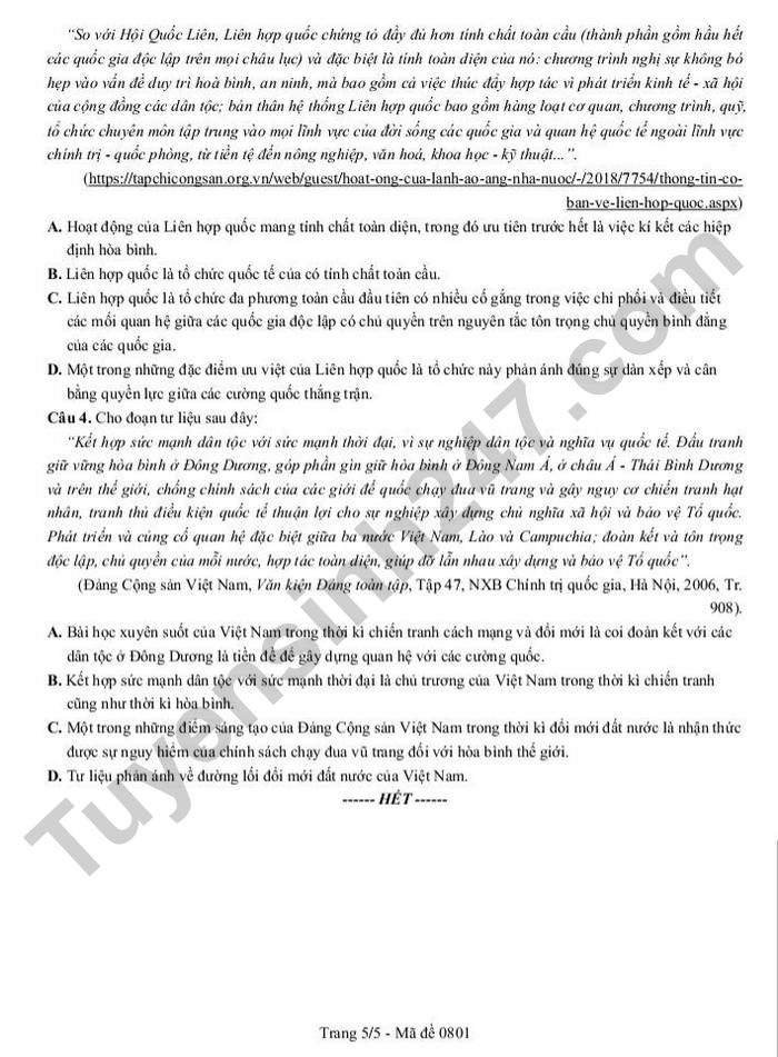 De thi thu mon Su tot nghiep THPT 2026 - Cum chuyen mon 2 Dak Lak