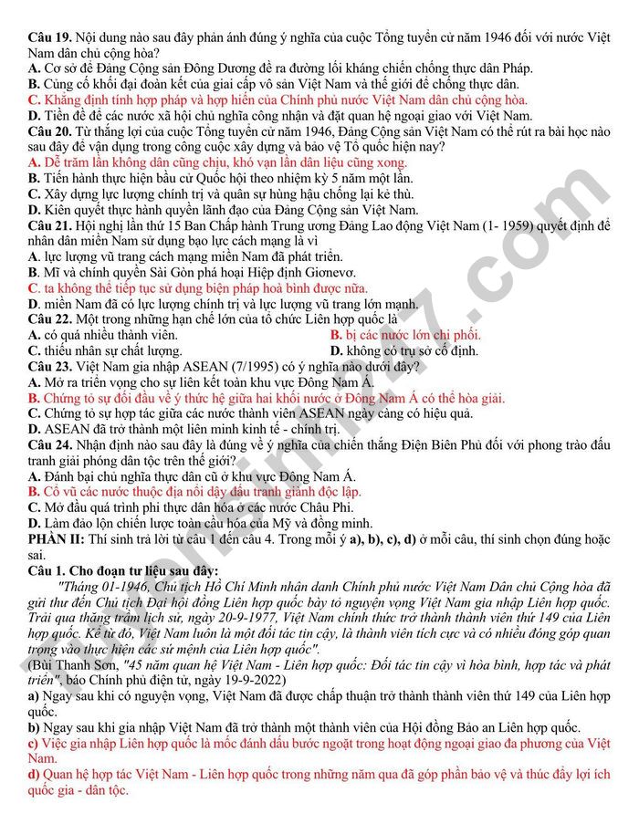 De thi thu tot nghiep THPT 2026 mon Su - Cum chuyen mon so 6 Ca Mau