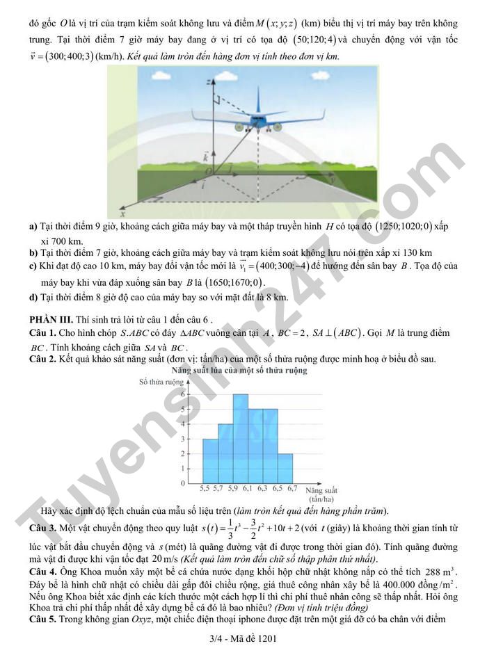 De thi thu tot nghiep THPT 2026 mon Toan - Cum chuyen mon so 4 Dak Lak (co dap an)