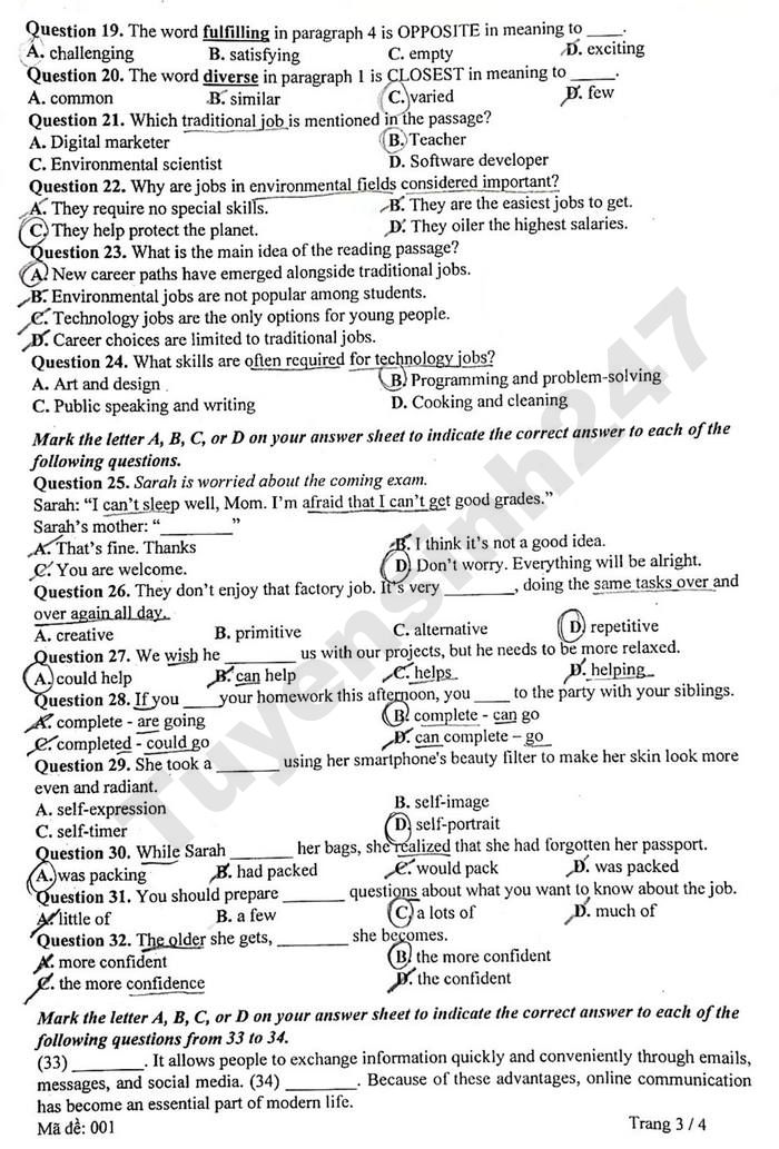 De thi thu mon Anh vao lop 10 nam 2026 - Cum chuyen mon 25 HN