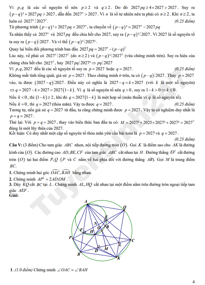 De thi thu vao lop 10 THPT Chuyen Lam Son 2026 - mon Toan chuyen