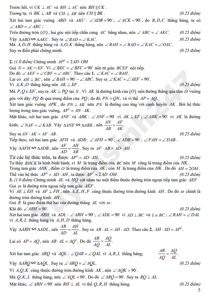 De thi thu vao lop 10 THPT Chuyen Lam Son 2026 - mon Toan chuyen