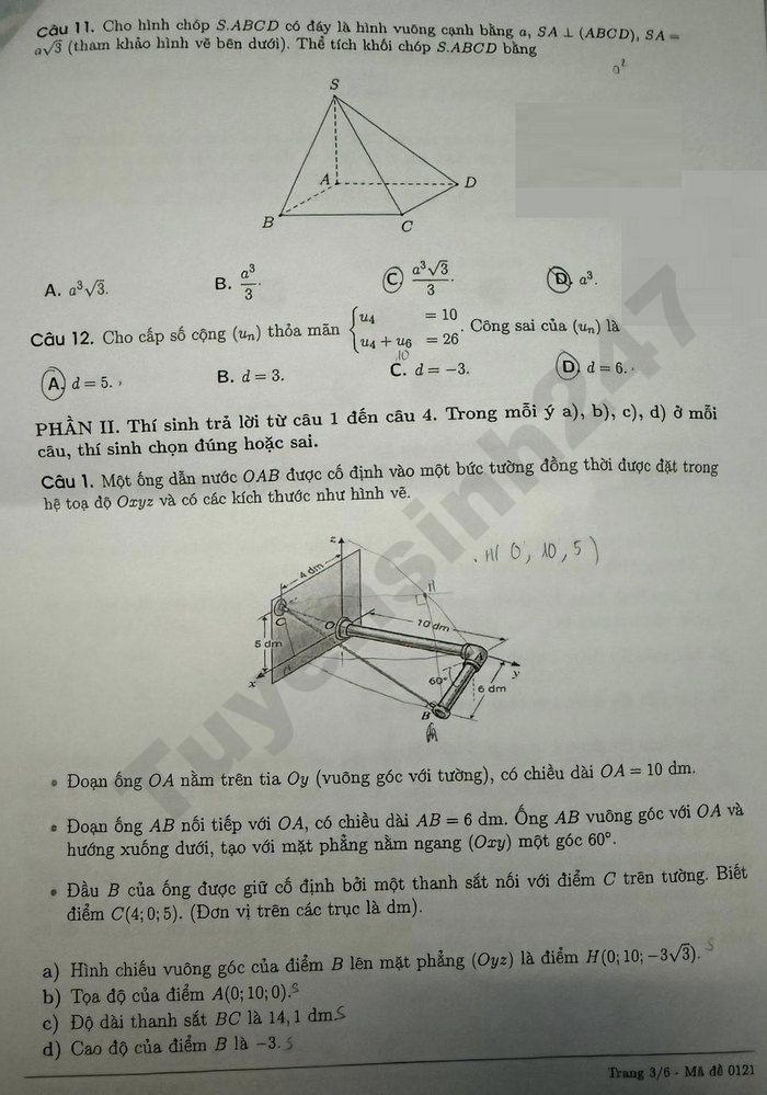 De thi thu mon Toan tot nghiep THPT 2026 - So GD Dong Nai (lan 1)
