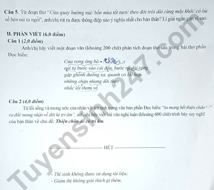 De thi thu tot nghiep THPT 2026 mon Van - So GD Quang Ninh