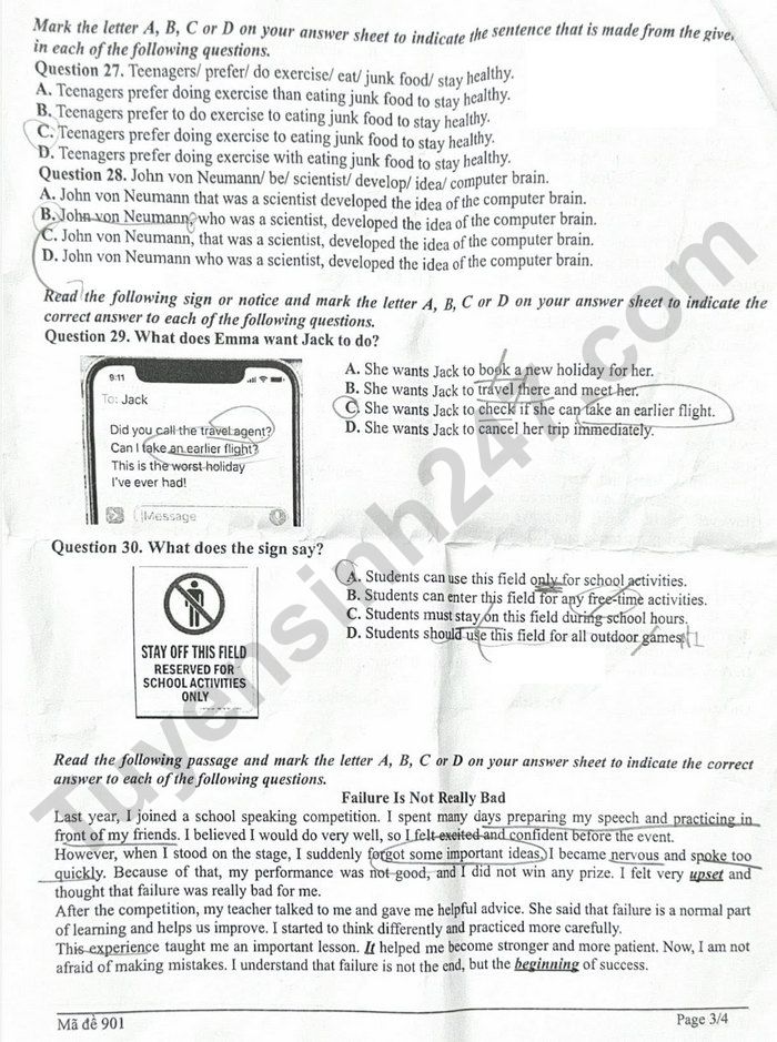 De thi hoc ki 2 lop 9 mon Anh - THCS Trung Vuong 2026