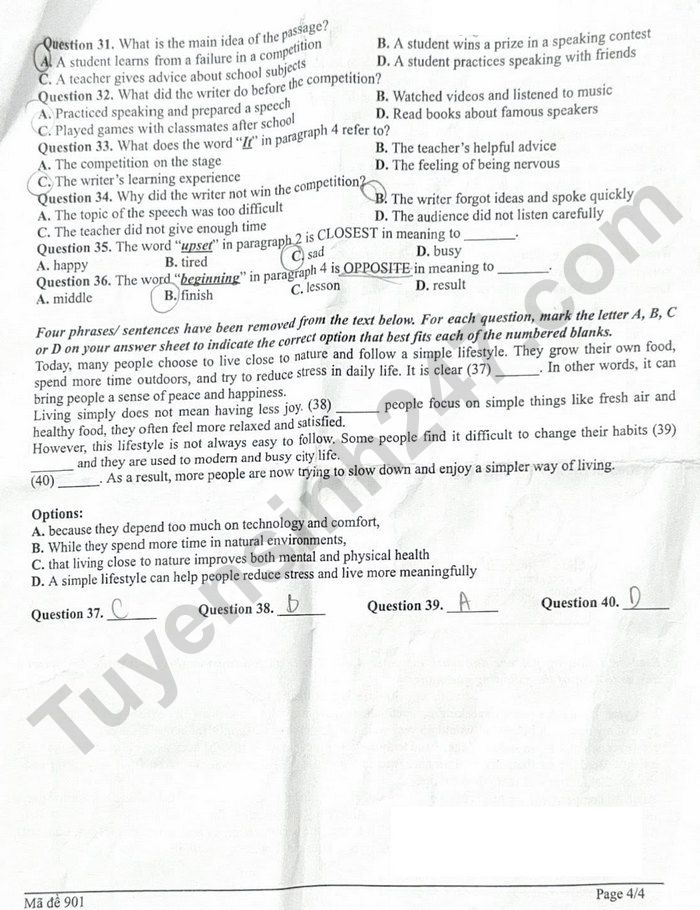 De thi hoc ki 2 lop 9 mon Anh - THCS Trung Vuong 2026