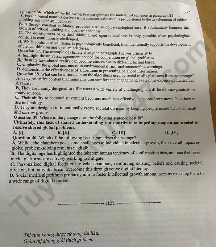 De thi thu tot nghiep THPT 2026 mon Anh - Quang Ninh