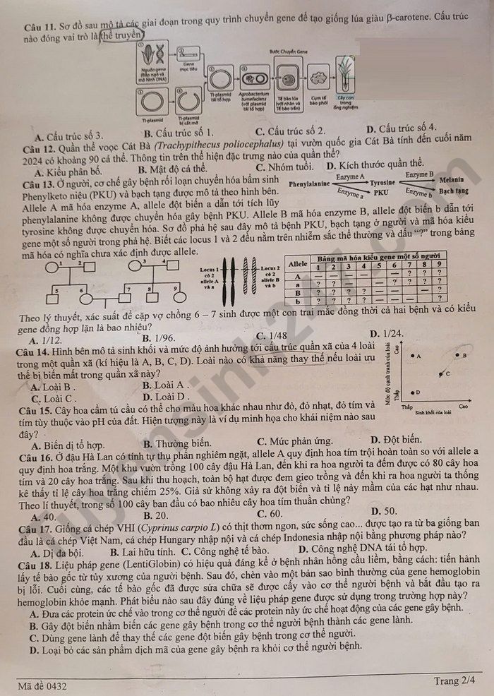 De thi thu tot nghiep THPT mon Sinh 2026 - So GD Dong Nai (lan 1)