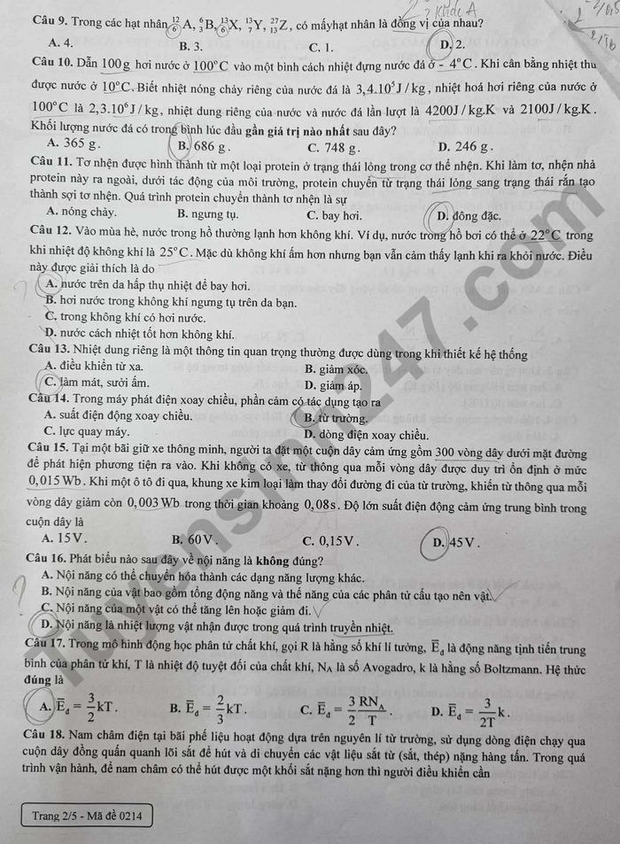 De thi thu mon Ly tot nghiep THPT 2026 - Quang Ninh