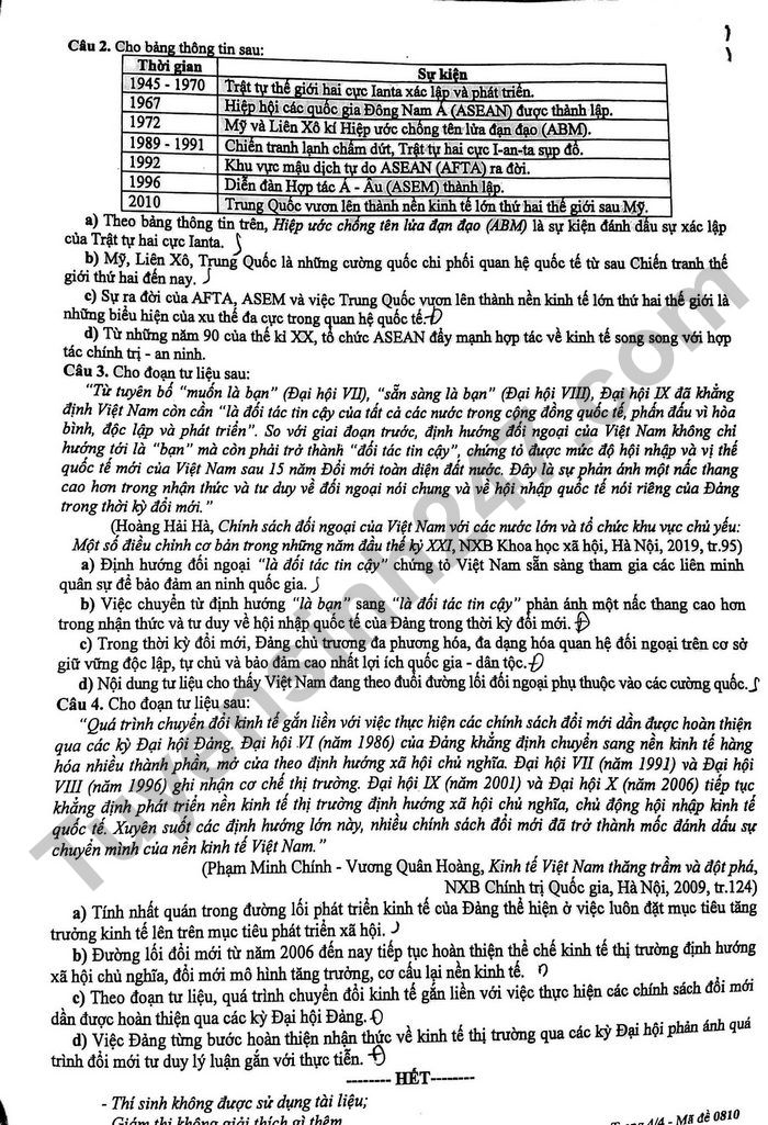 De thi thu tot nghiep mon Su 2026 - So GD Quang Ninh