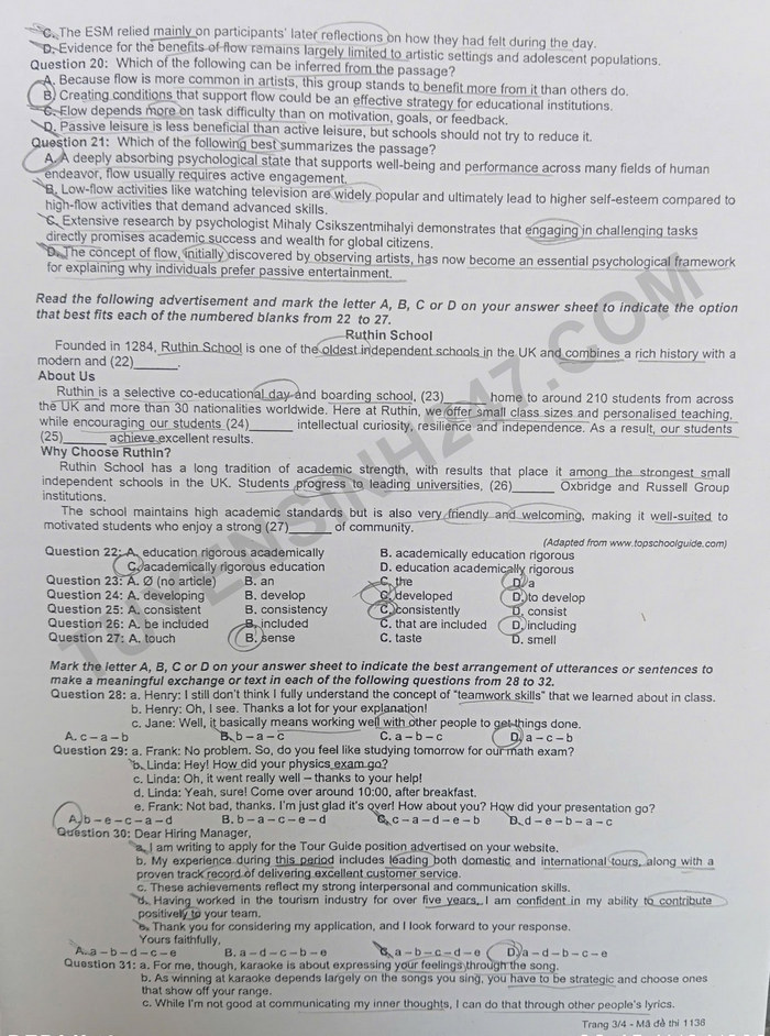 De thi thu tot nghiep THPT 2026 mon Anh - So GD Dong Nai