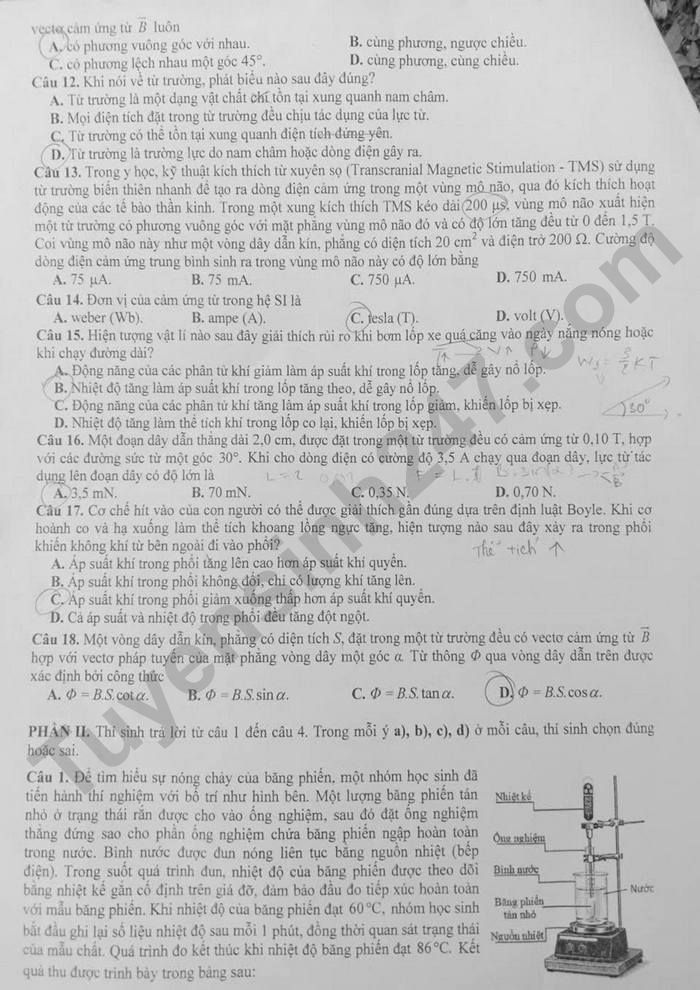 De thi thu tot nghiep THPT 2026 So GD Dong Nai - mon Ly