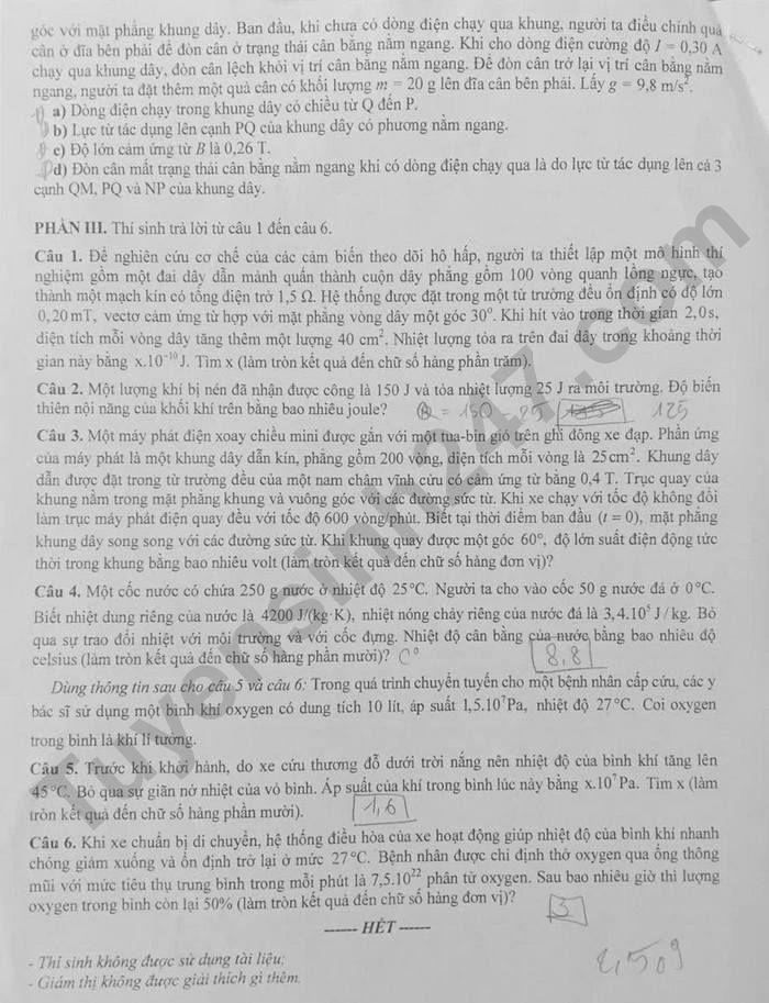 De thi thu tot nghiep THPT 2026 So GD Dong Nai - mon Ly