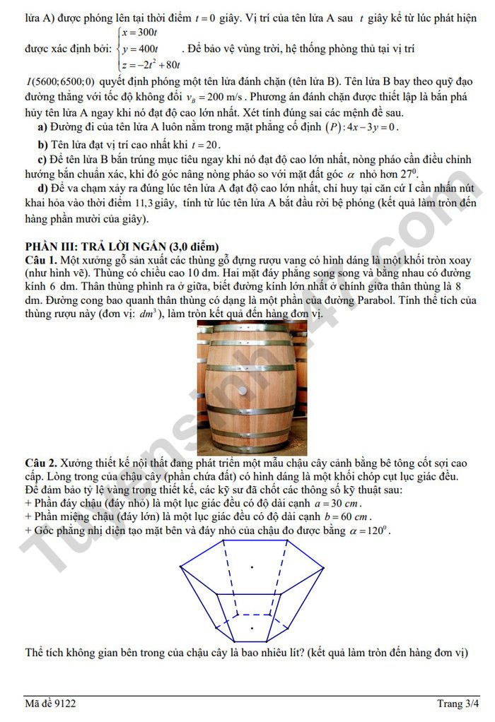 De thi thu tot nghiep THPT mon Toan 2026 - THPT so 2 Mo Duc (lan 1)