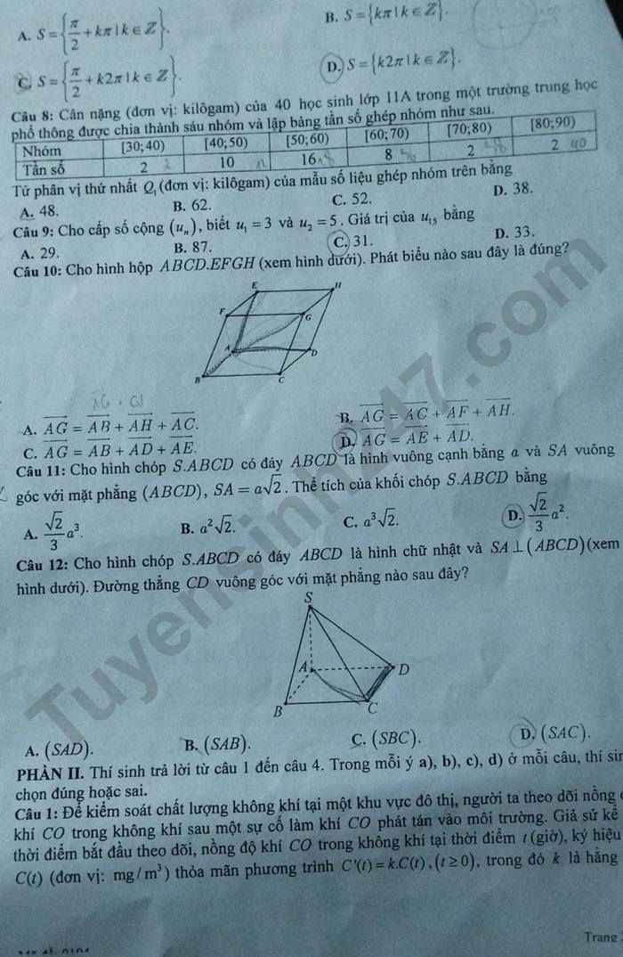 De thi thu tot nghiep THPT 2026 mon Toan - Cum chuyen mon 11 Dak Lak