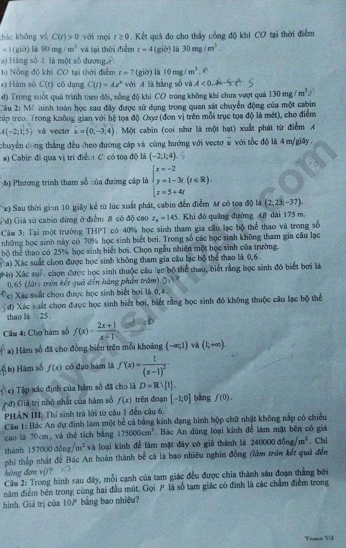 De thi thu tot nghiep THPT 2026 mon Toan - Cum chuyen mon 11 Dak Lak