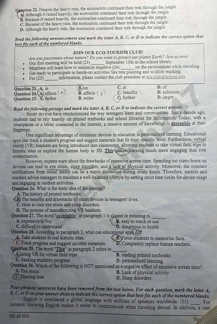 De thi hoc ki 2 nam 2026 mon Anh lop 9 - Phuong Ba Dinh