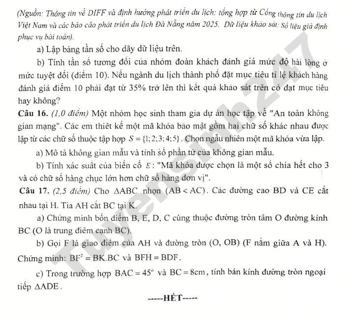 De thi cuoi ki 2 nam 2026 THCS Nguyen Thi Minh Khai - mon Toan 9