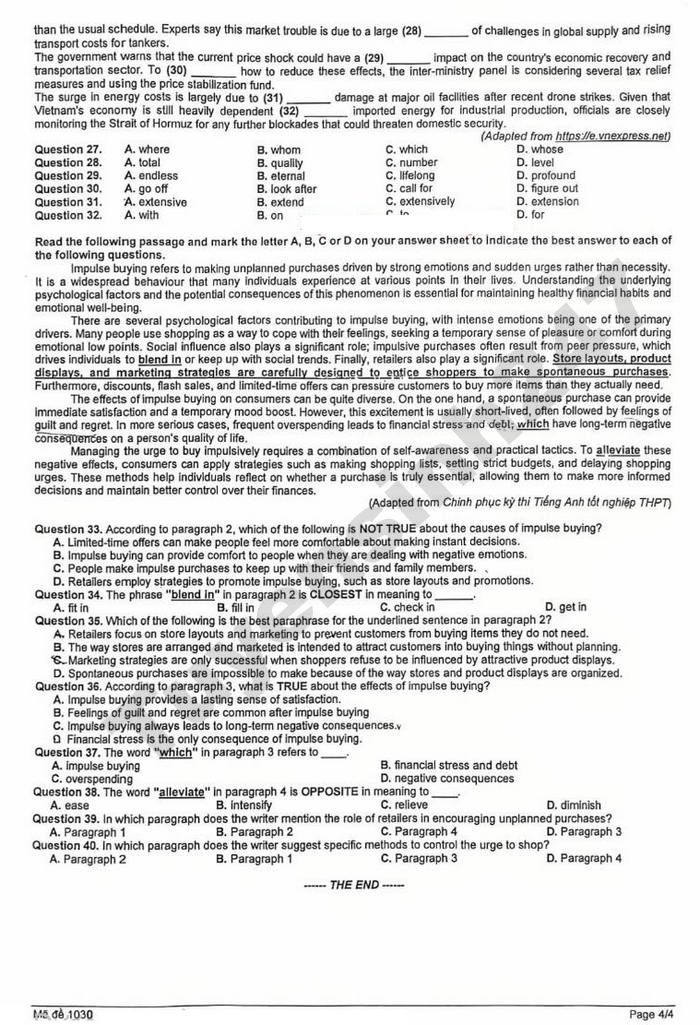 De thi thu tot nghiep THPT 2026 mon Anh - Cum truong THPT so 8 Ninh Binh