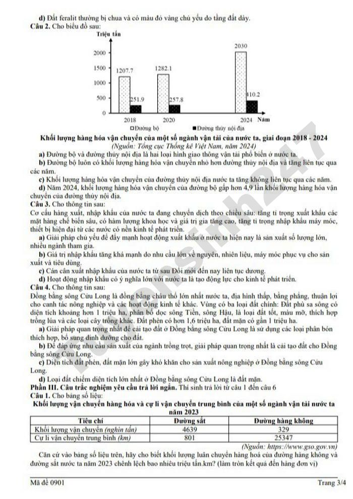 De thi thu TN THPT nam 2026 mon Dia - Cum chuyen mon 11 Dak Lak