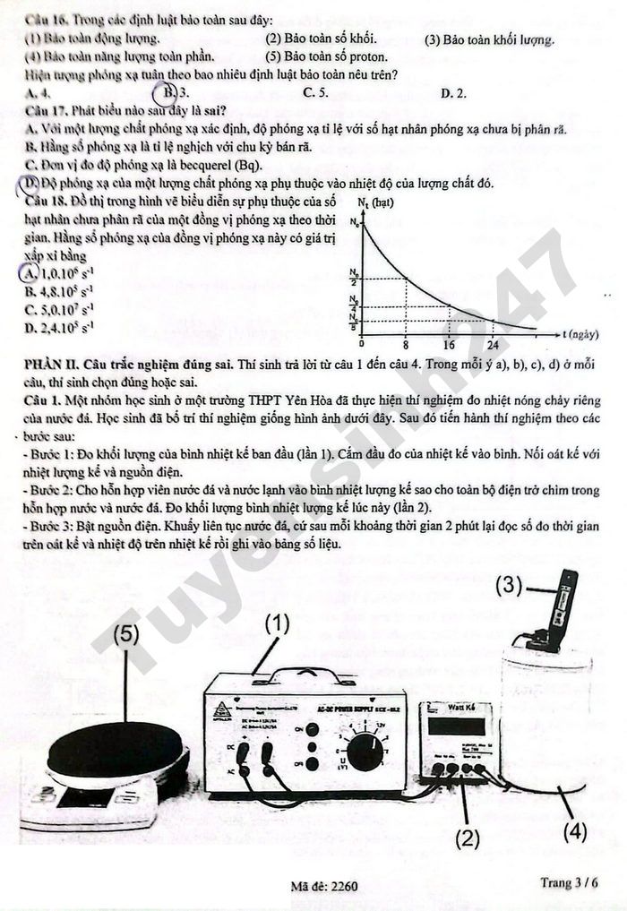 De thi thu tot nghiep THPT mon Ly 2026 - THPT Yen Hoa (lan 2)