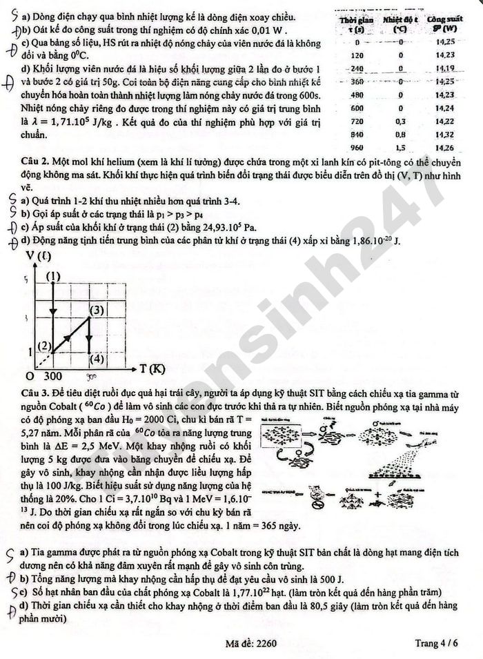 De thi thu tot nghiep THPT mon Ly 2026 - THPT Yen Hoa (lan 2)