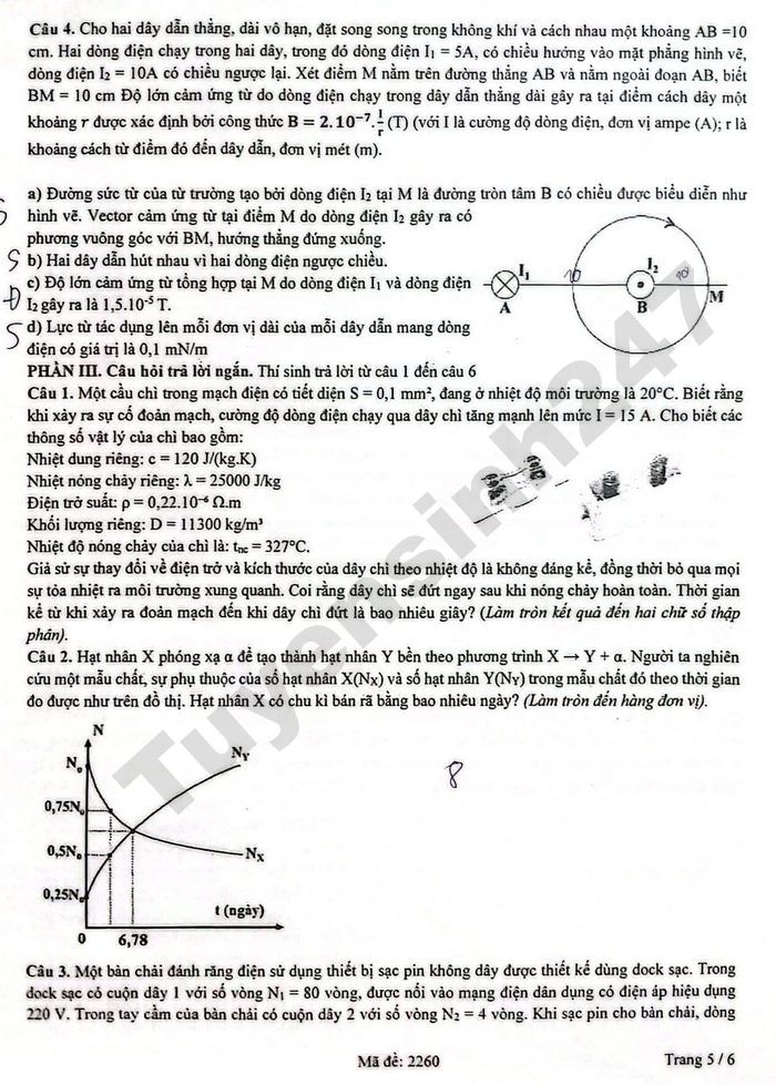 De thi thu tot nghiep THPT mon Ly 2026 - THPT Yen Hoa (lan 2)