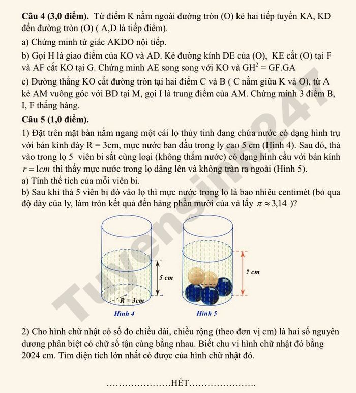 De thi thu mon Toan vao lop 10 nam 2026 - THCS Quang Tien lan 2