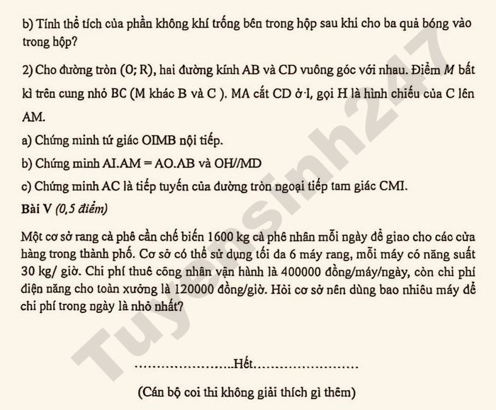 De thi hoc ki 2 nam 2026 THCS Phan Dinh Giot - mon Toan 9