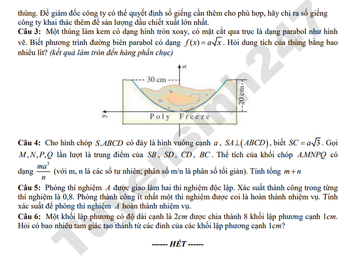 De thi thu tot nghiep THPT mon Toan 2026 - Cum truong THPT Hung Yen