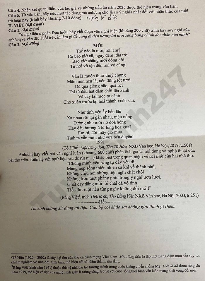 De thi thu tot nghiep THPT mon Van 2026 - So GD Phu Tho (dot 2)