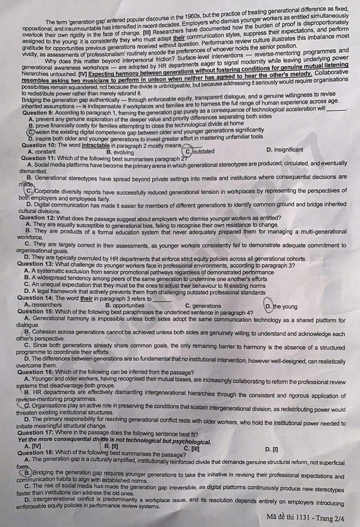 De thi thu mon Anh TN THPT 2026 dot 2 - So GDDT Phu Tho