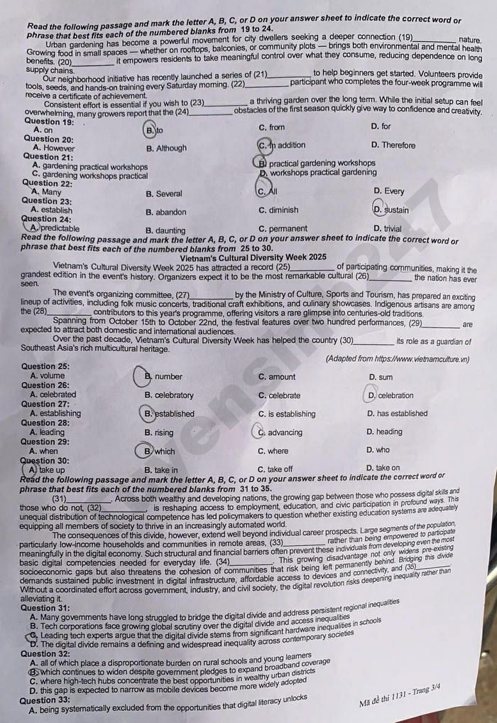 De thi thu mon Anh TN THPT 2026 dot 2 - So GDDT Phu Tho