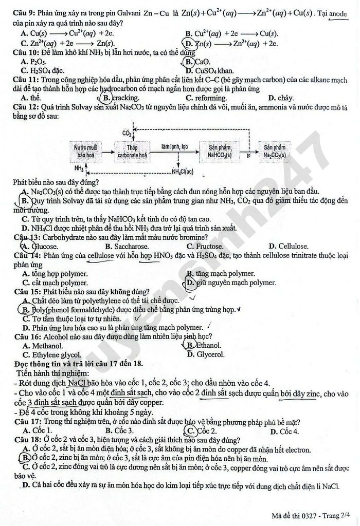 De thi thu TN THPT 2026 So GD Phu Tho - mon Hoa (dot 2)
