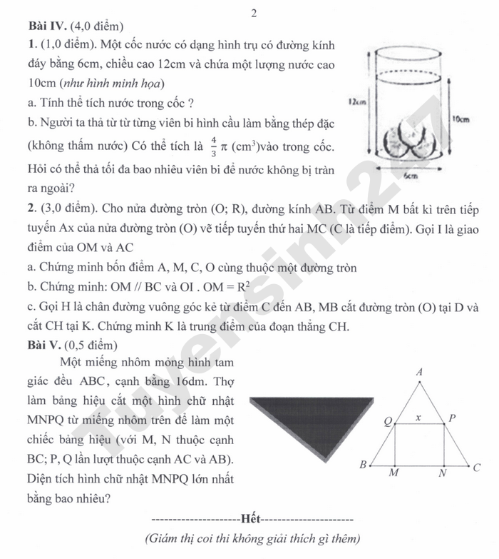 De thi thu vao lop 10 nam 2026 mon Toan - Phuong Ha Dong (lan 1)