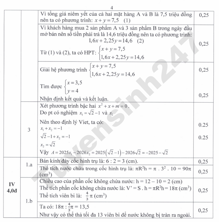 De thi thu vao lop 10 nam 2026 mon Toan - Phuong Ha Dong (lan 1)